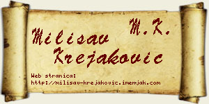 Milisav Krejaković vizit kartica